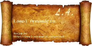 Lampl Annamária névjegykártya